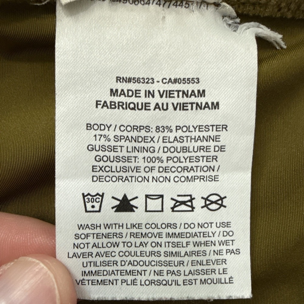 Women's Nike Pro Tight Fit 7/8 Length Training Sz M Olive Flak/Black - Picture 4 of 11